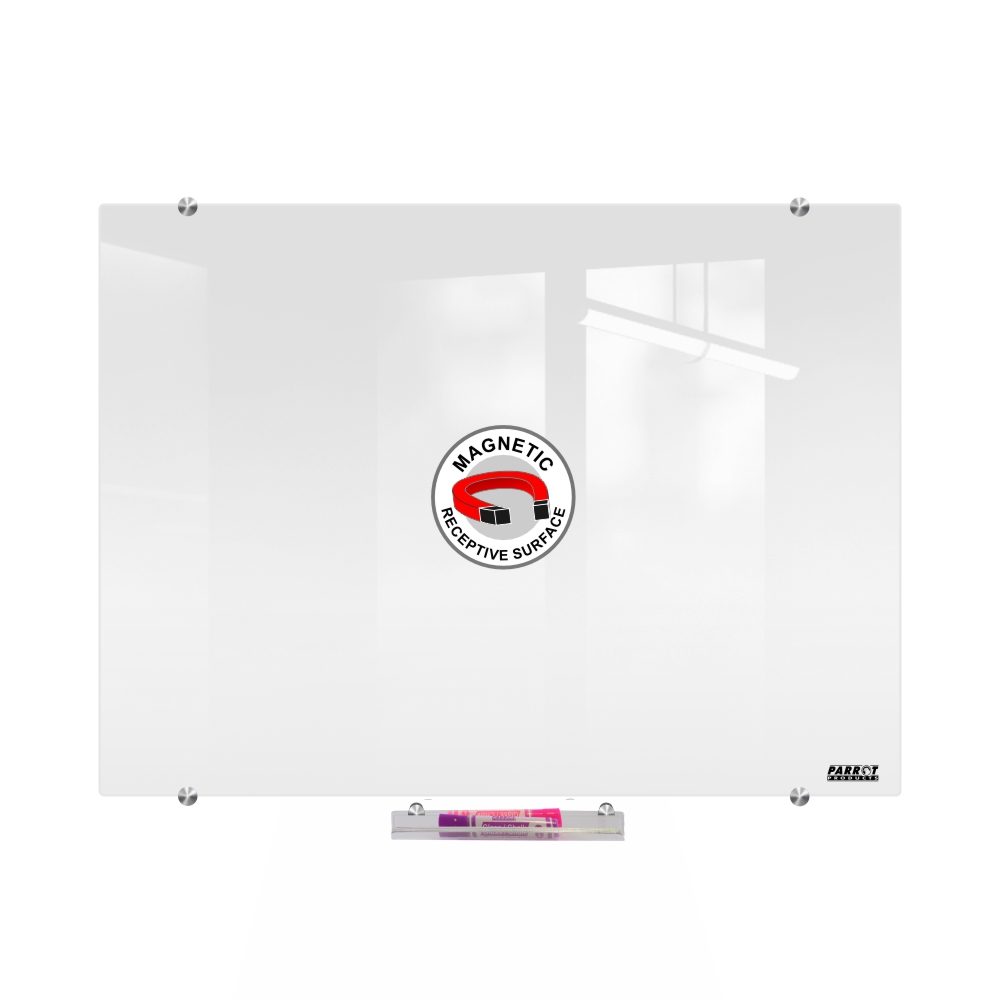 Parrot Products Magnetic Glass Whiteboard (900*600mm)