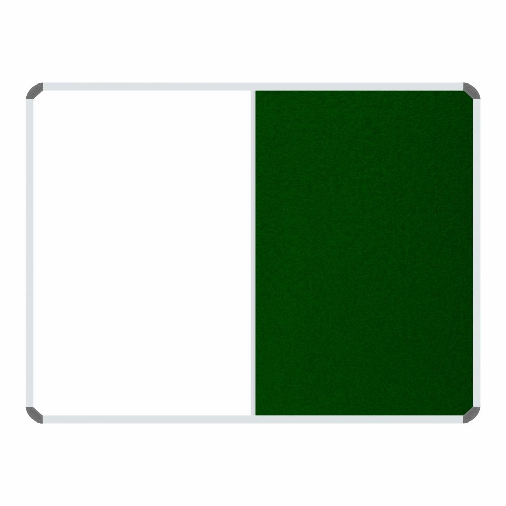 Parrot Products Non-Magnetic Combination Whiteboard (1200*900mm - Green Felt)
