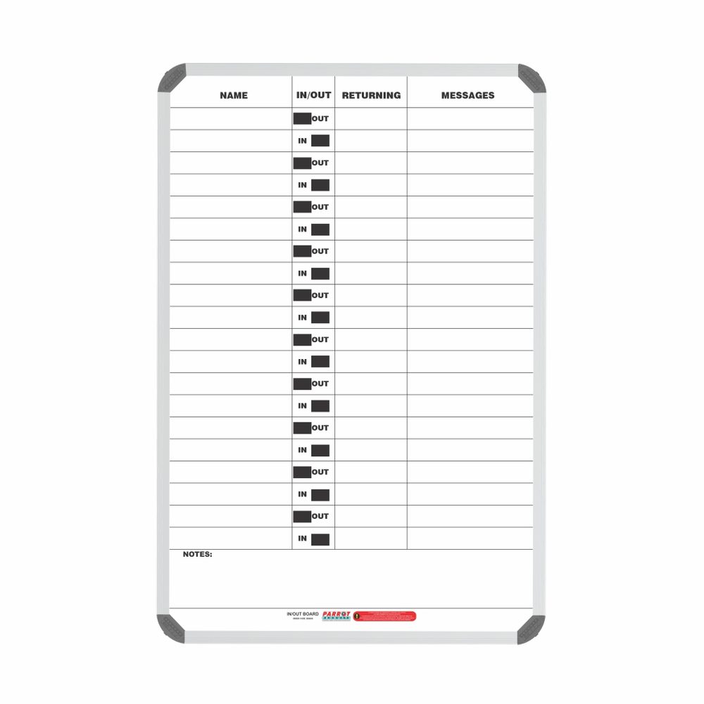 Parrot Products In/Out Board Magnetic 20 People (900*600mm)