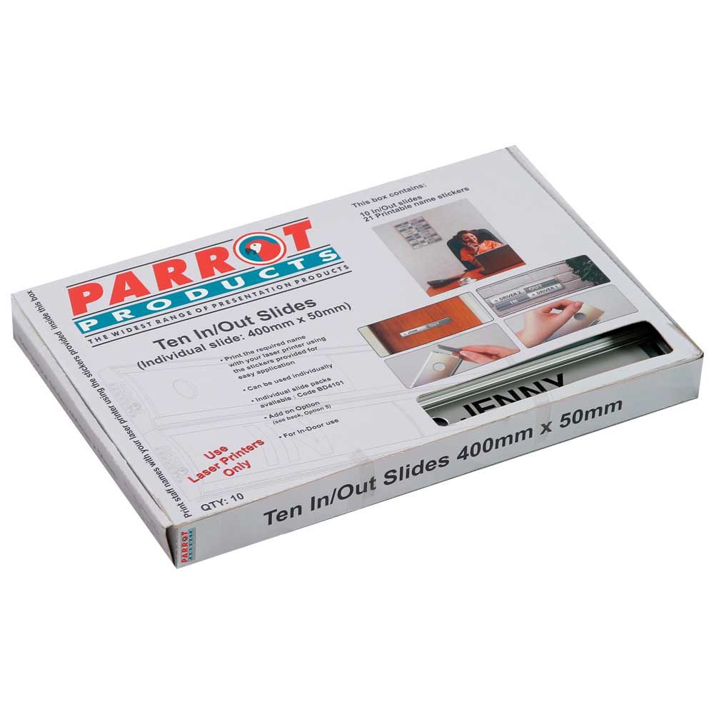 Parrot Products IN / OUT Slide (400*50mm - 10 Boxed - Retail)