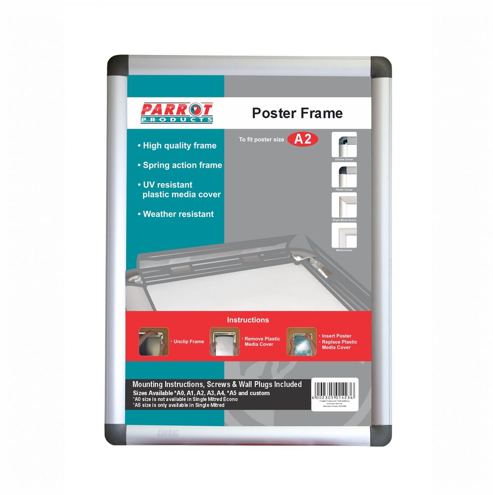 Parrot Products Poster Frame (A2 - 655*480mm - Plastic Corner)