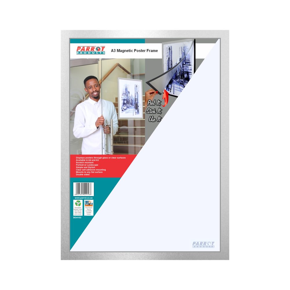 Parrot Products A3 Magnetic Self Adhesive Poster Frame (440*320mm)