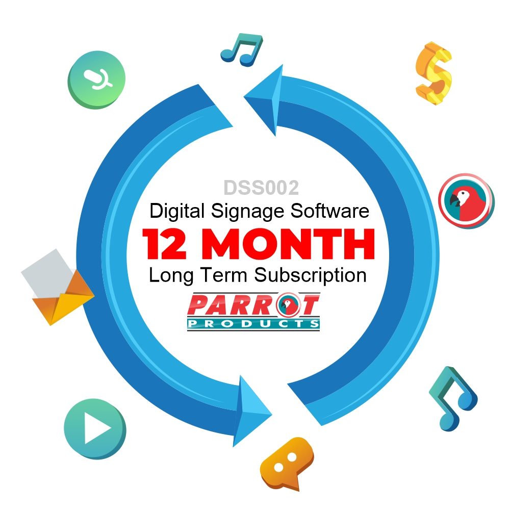 Parrot Products Software - Digital Signage Software Subscription One Year