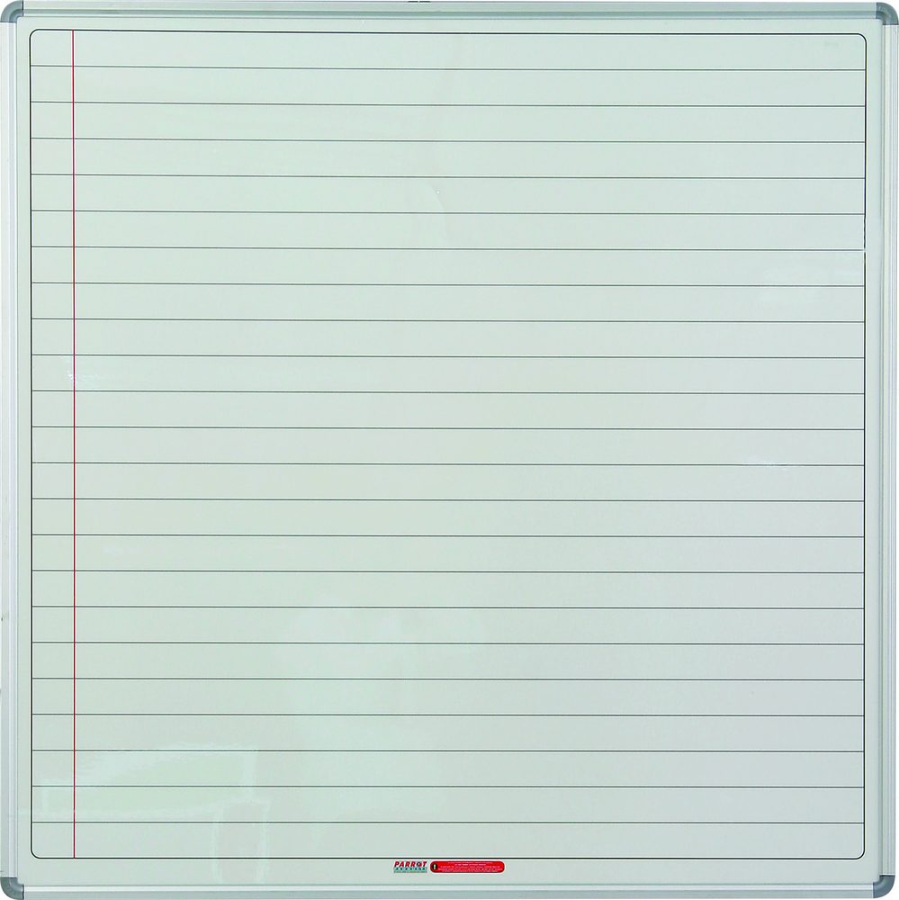 Parrot Products Educational Board Magnetic Whiteboard (1220*1220 - White Lines. Side Panel - Option A)