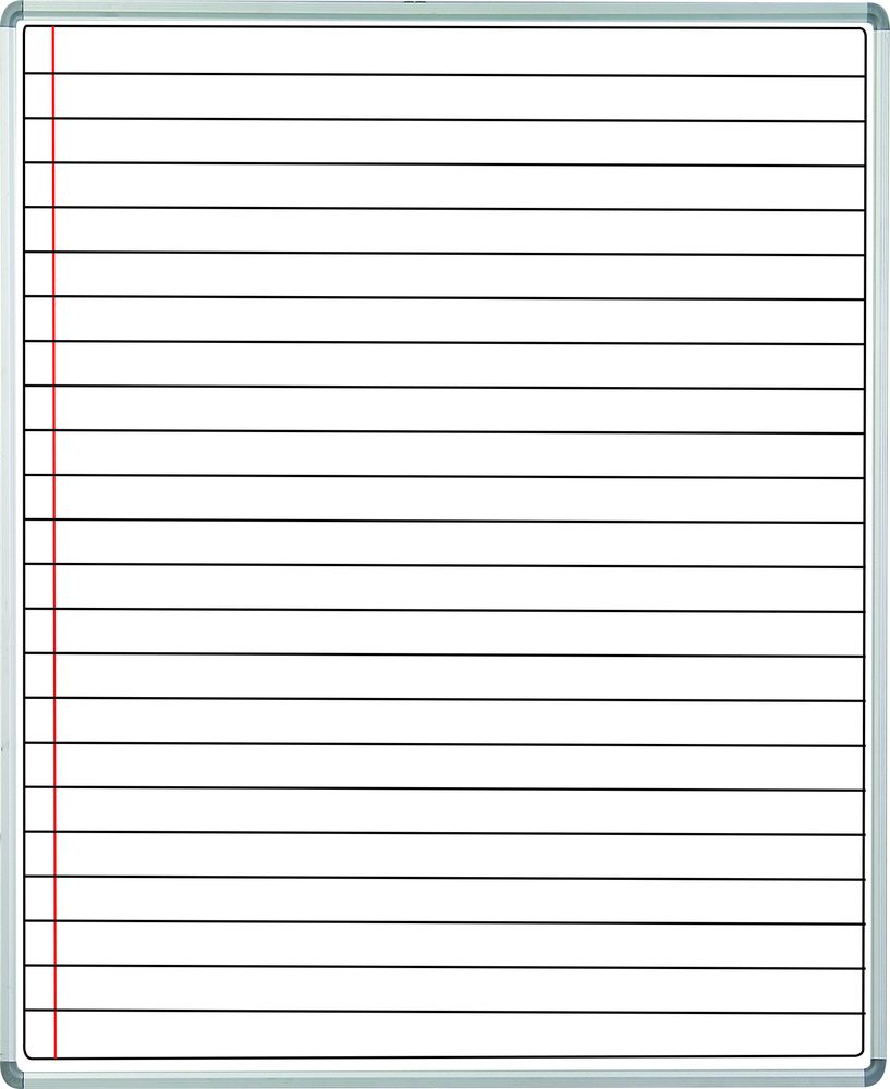Parrot Products Educational Board Magnetic Whiteboard (1220*920 - White Lines - Side Panel - Option A)