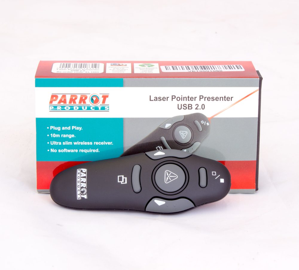 Parrot Products Laser Pointer Presenter (USB 2.0 Red Laser)