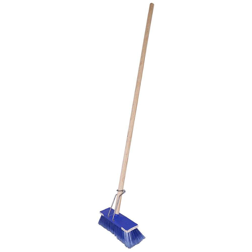 Parrot Products Janitorial Deluxe Broom Flagged Wooden Handle
