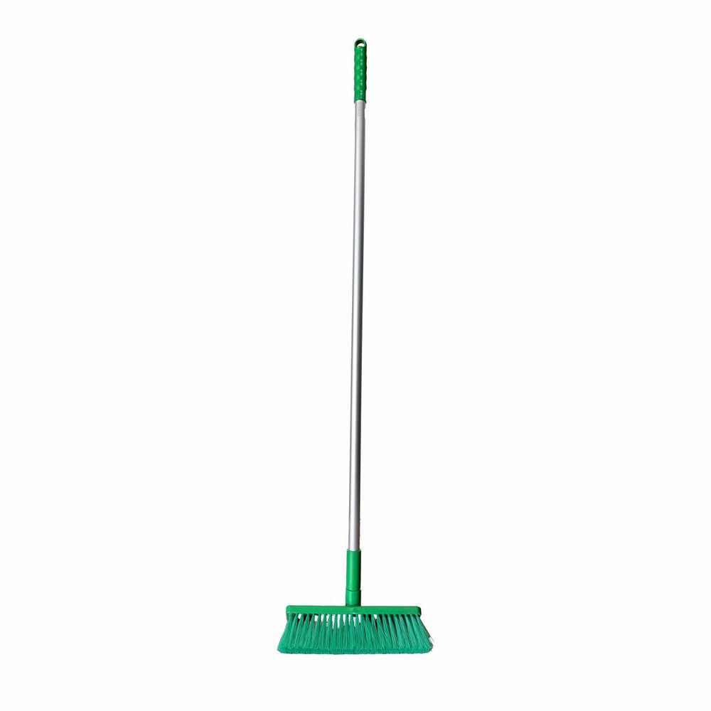 Parrot Products HACCP Hard Bristle Broom Green Commercial Cleaning Broom