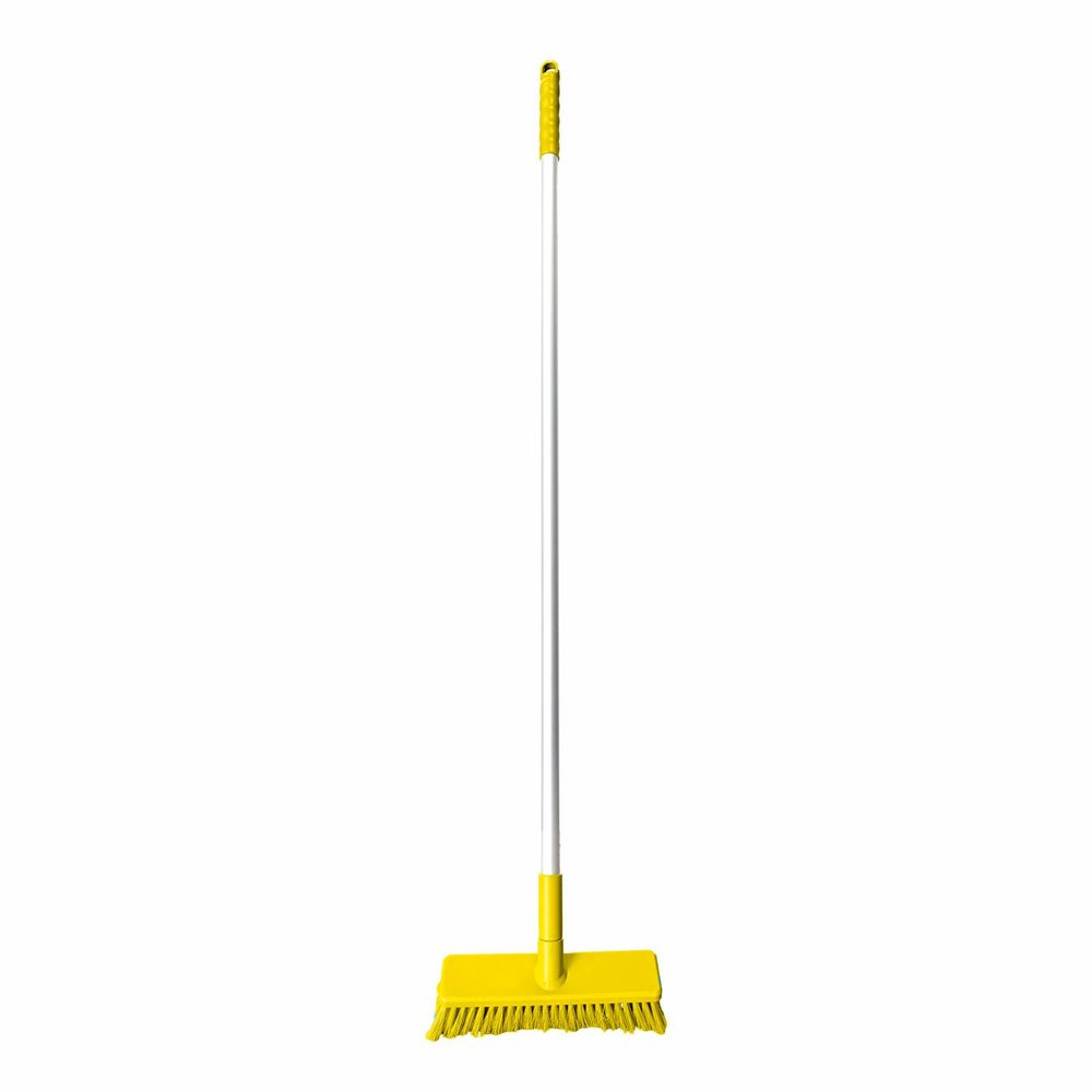 Parrot Products HACCP Hard Bristle Broom Yellow Commercial Cleaning Broom