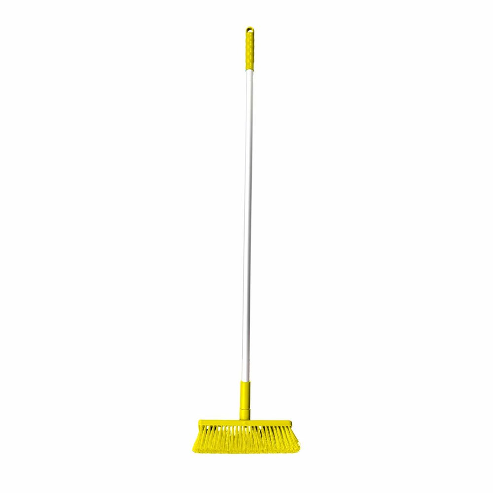 Parrot Products HACCP Soft Bristle Broom Yellow Commercial Cleaning Broom