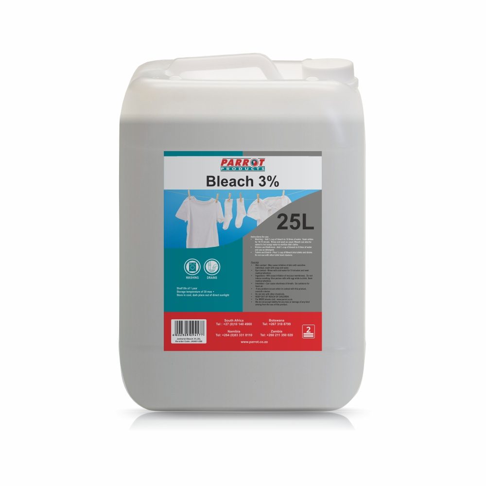 Parrot Products Janitorial Bleach 3% 25 Litre