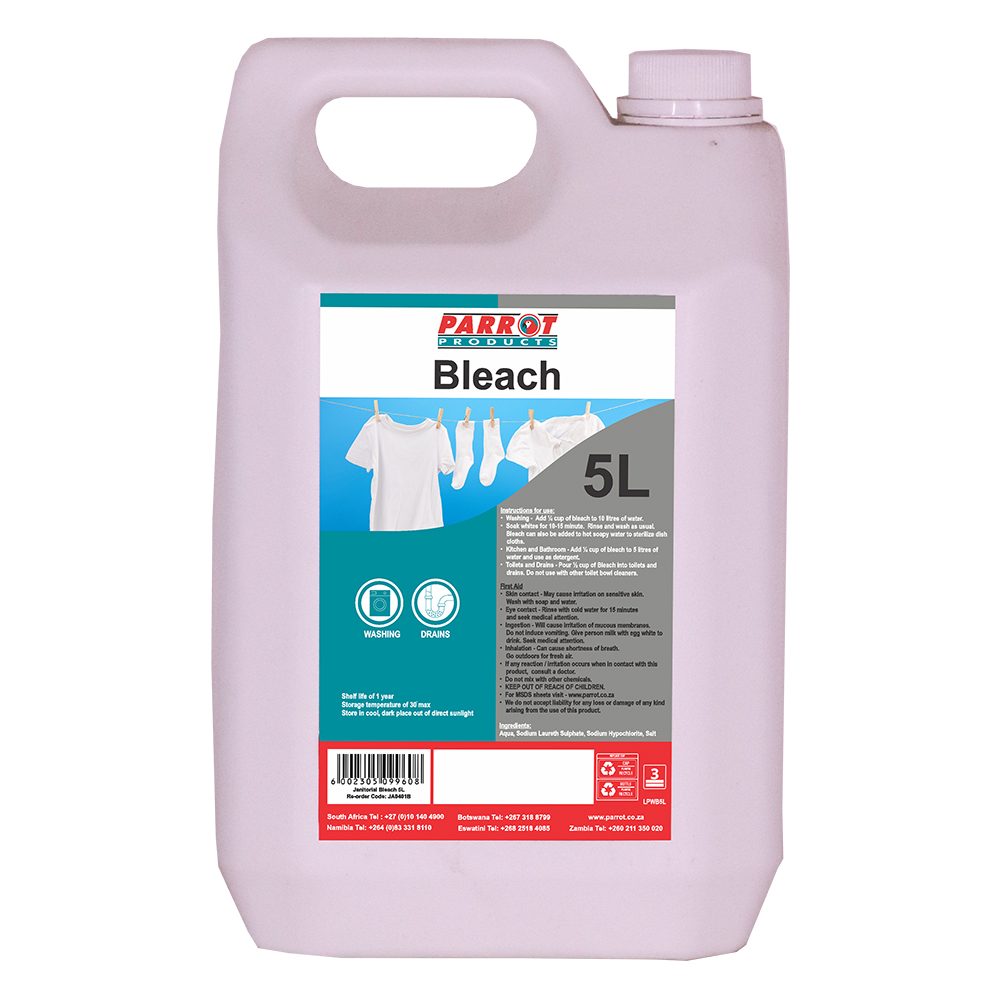 Parrot Products Janitorial Bleach 3% 5 Litre