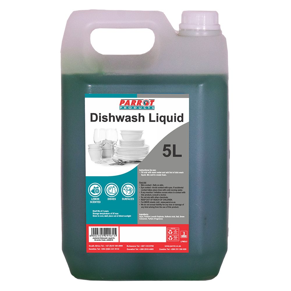 Parrot Products Janitorial Dishwash Liquid 5 Litre