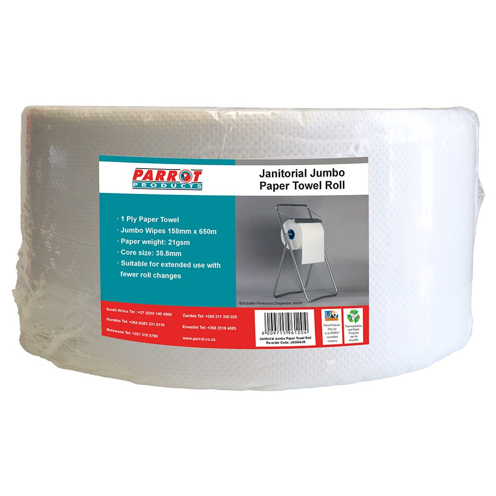 Parrot Products Janitorial Jumbo Roll 158mm 1 ply 650M