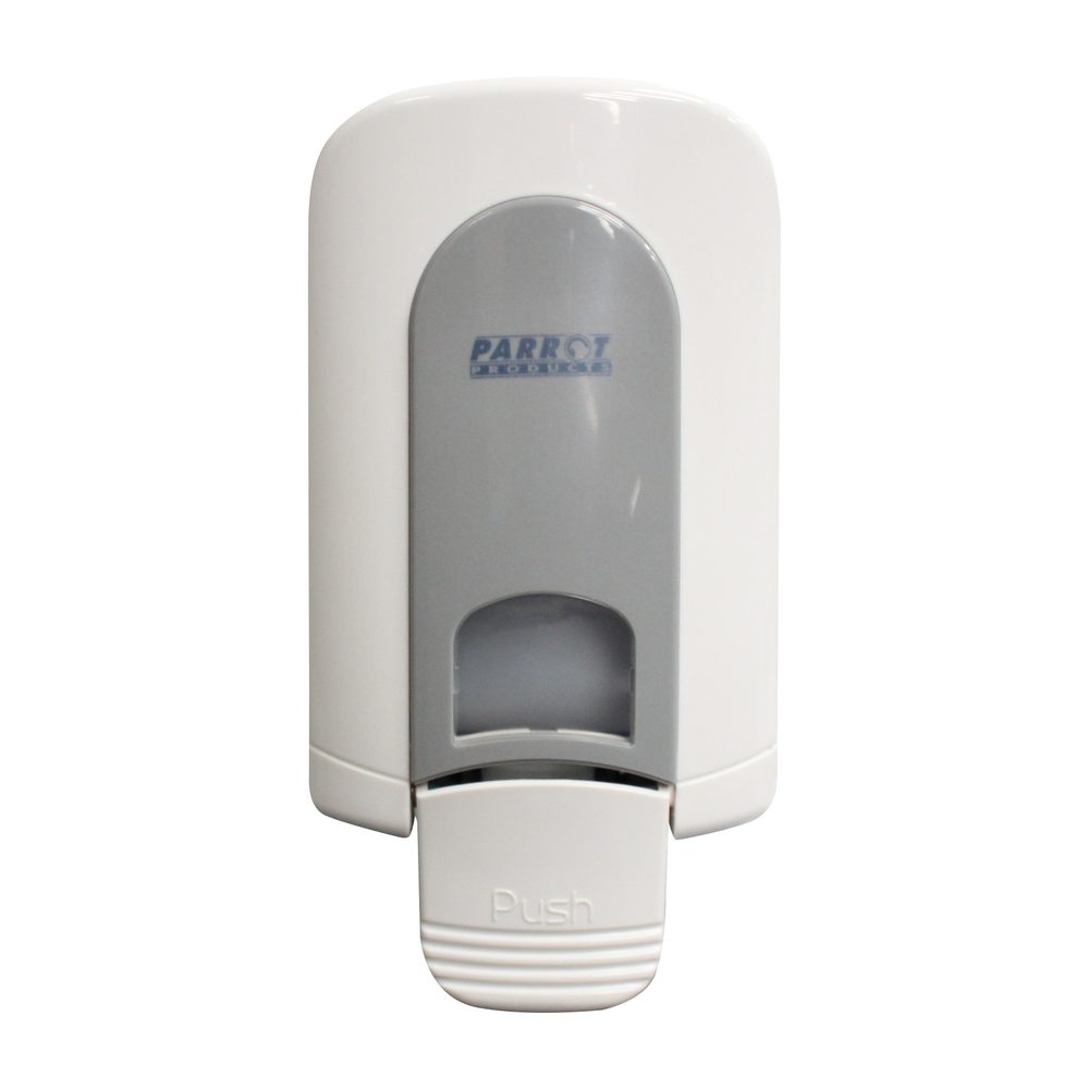 Parrot Products Janitorial Wall Mounted Soap Dispenser (Manual - 500ml - White/Grey - Spray Pump)