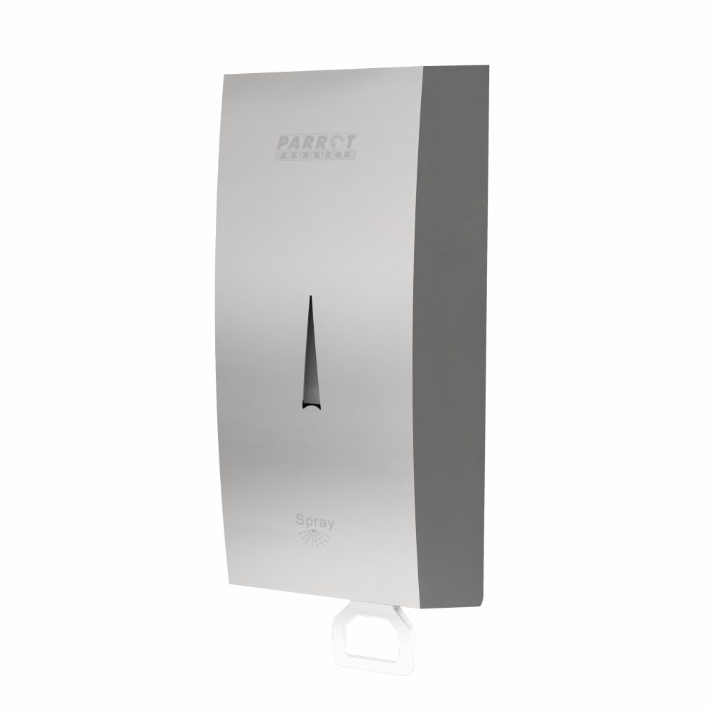 Parrot Products Janitorial Stainless Steel Wall Mounted Manual Sanitizer Dispenser 1000ml