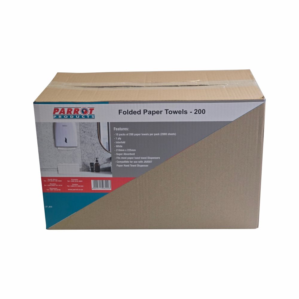 Parrot Products Wall Mounted Dispenser - Paper Towels 200 (Box Of 10)