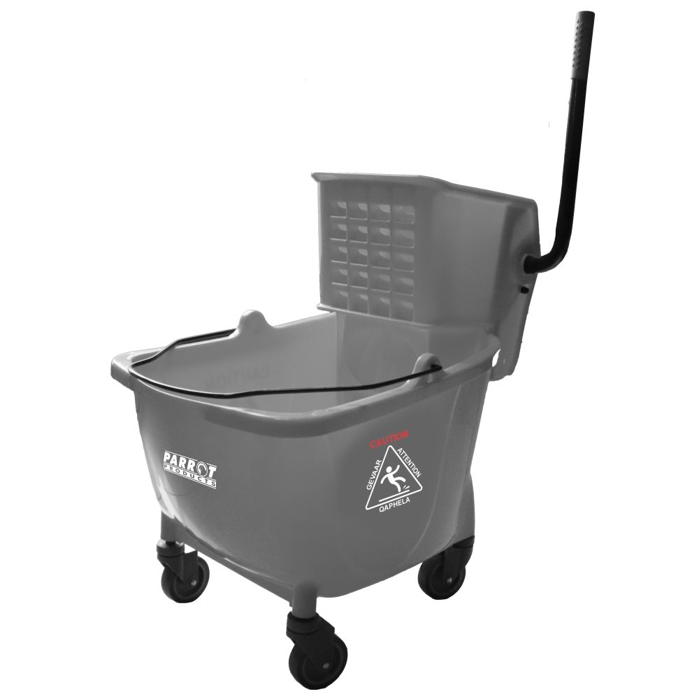 Parrot Products Janitorial Mop Wringer Trolley 34L Commercial Cleaning Bucket