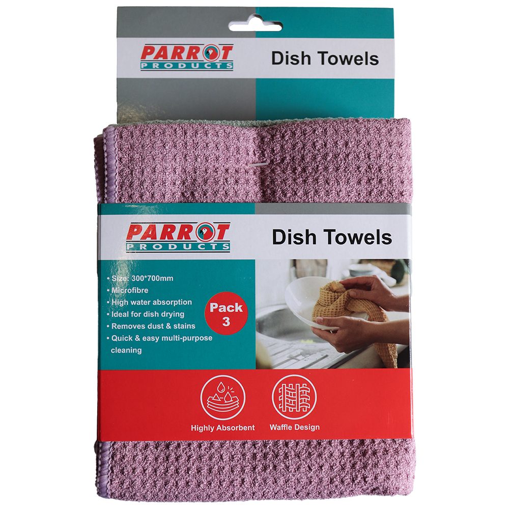Parrot Products Janitorial Dish Wash Towels (Pack of 3)
