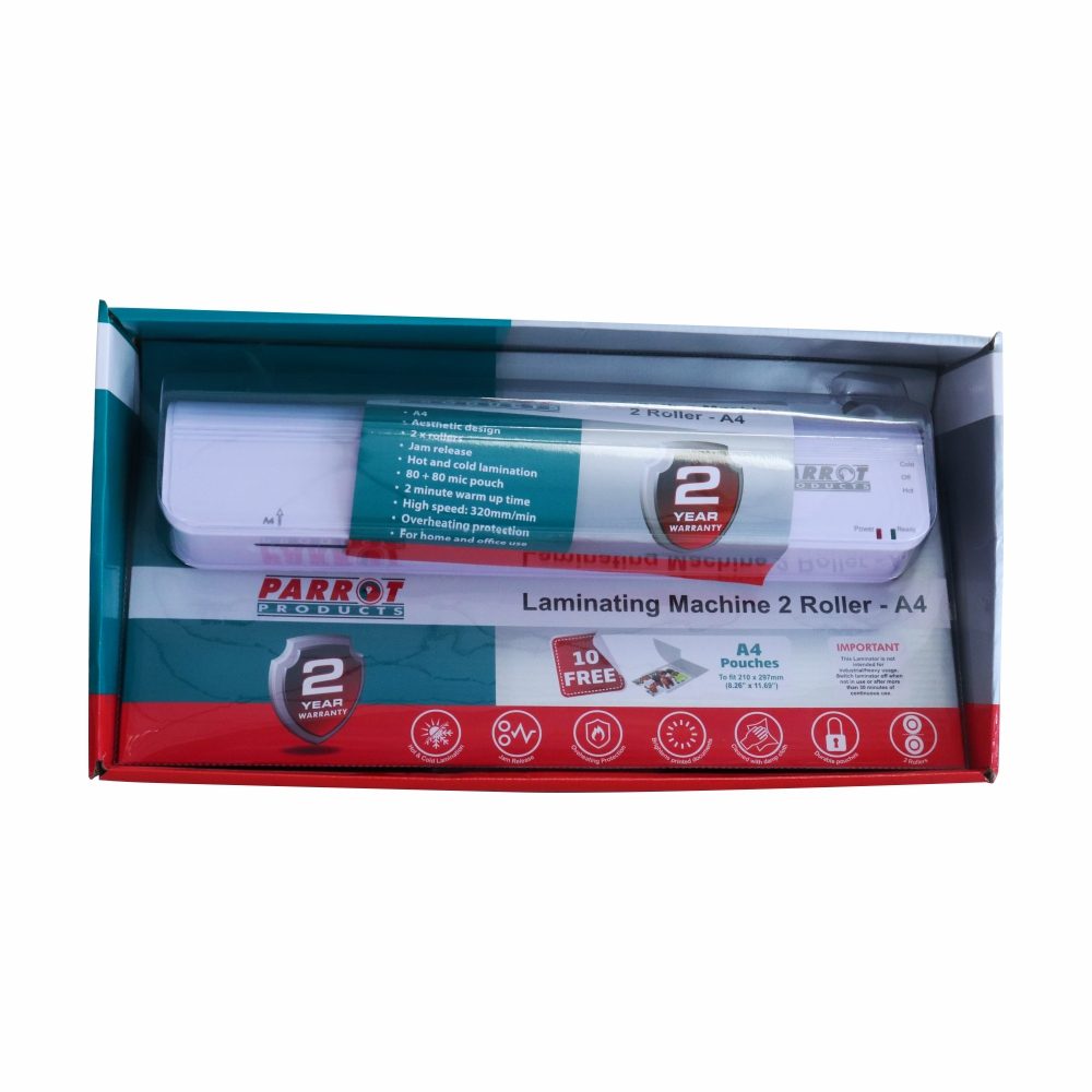 Parrot Products A4 Laminating Machine (2 Roller - 320MM/Min - Retail)