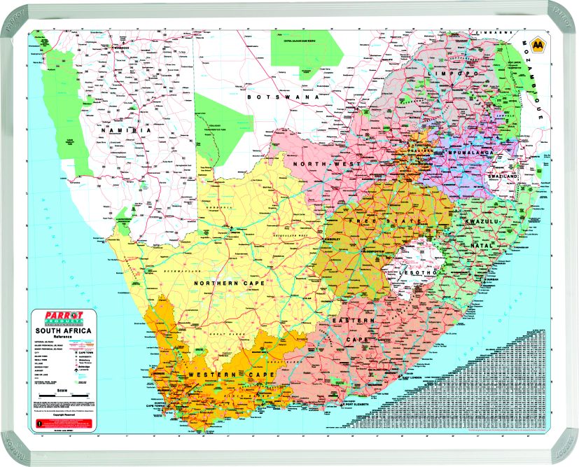 Parrot Products South African AA Map (1200*900mm)
