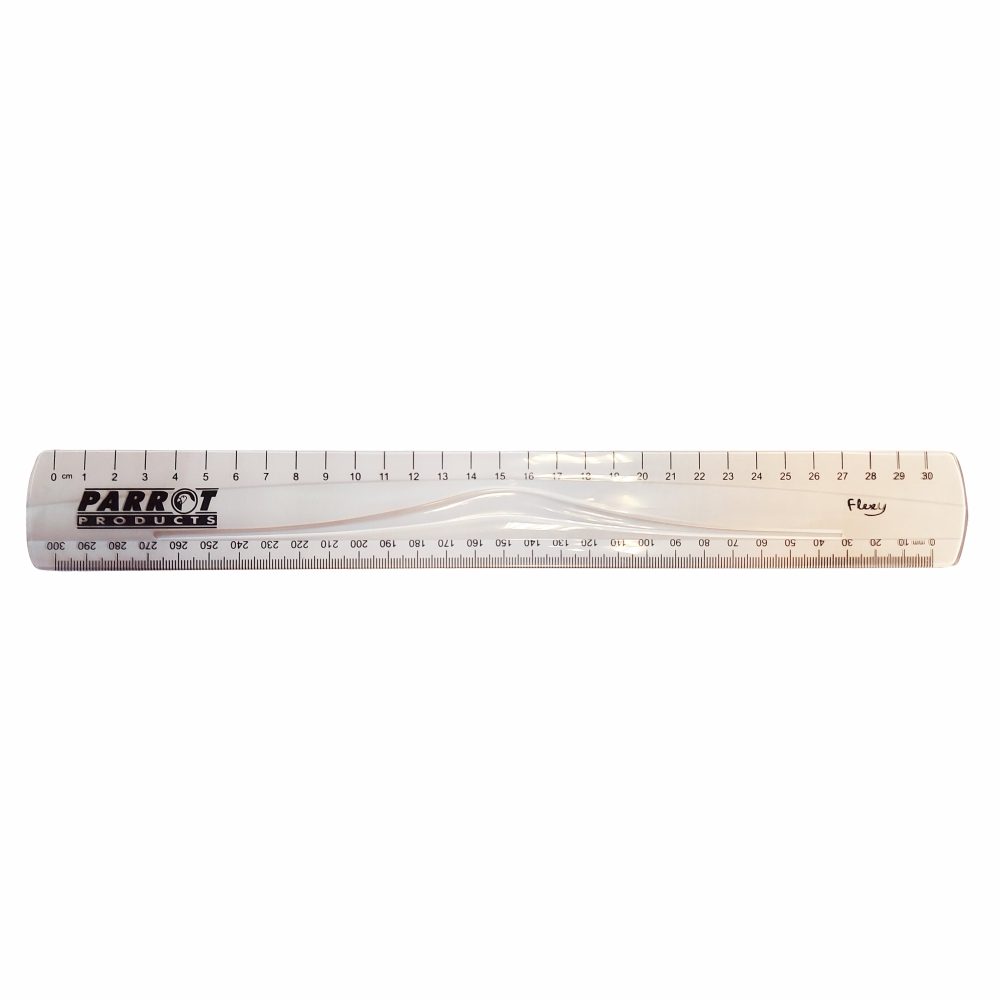 Parrot Products Parrot Flexible Ruler 30cm Clear
