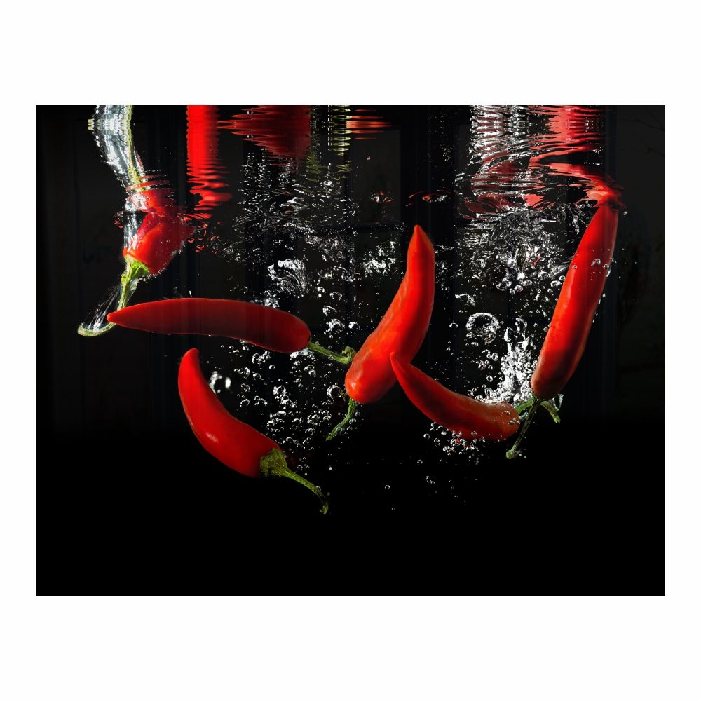 Parrot Products Decorative Glass Wall Tile (898 X 700 X 6mm) Chilli