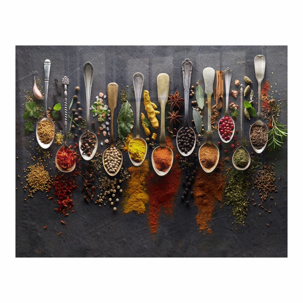 Parrot Products Decorative Glass Wall Tile (898 X 700 X 6mm) Spices