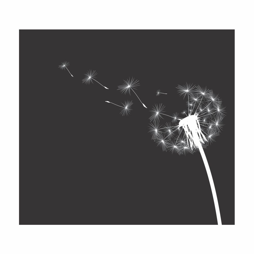 Parrot Products Decorative Glass Wall Tile (898 x 700 x 6mm) Dandelion