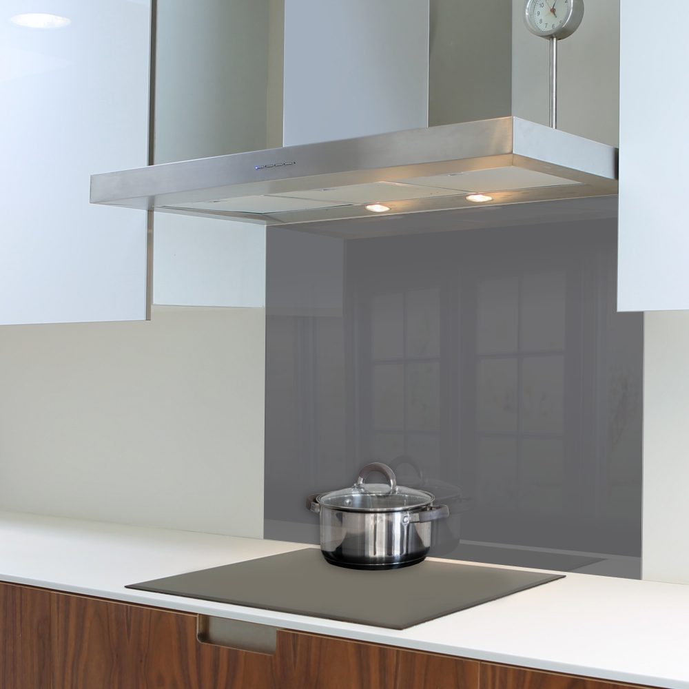 Parrot Products Decorative Glass Wall Tile (898 X 700 X 6mm) Gun Metal