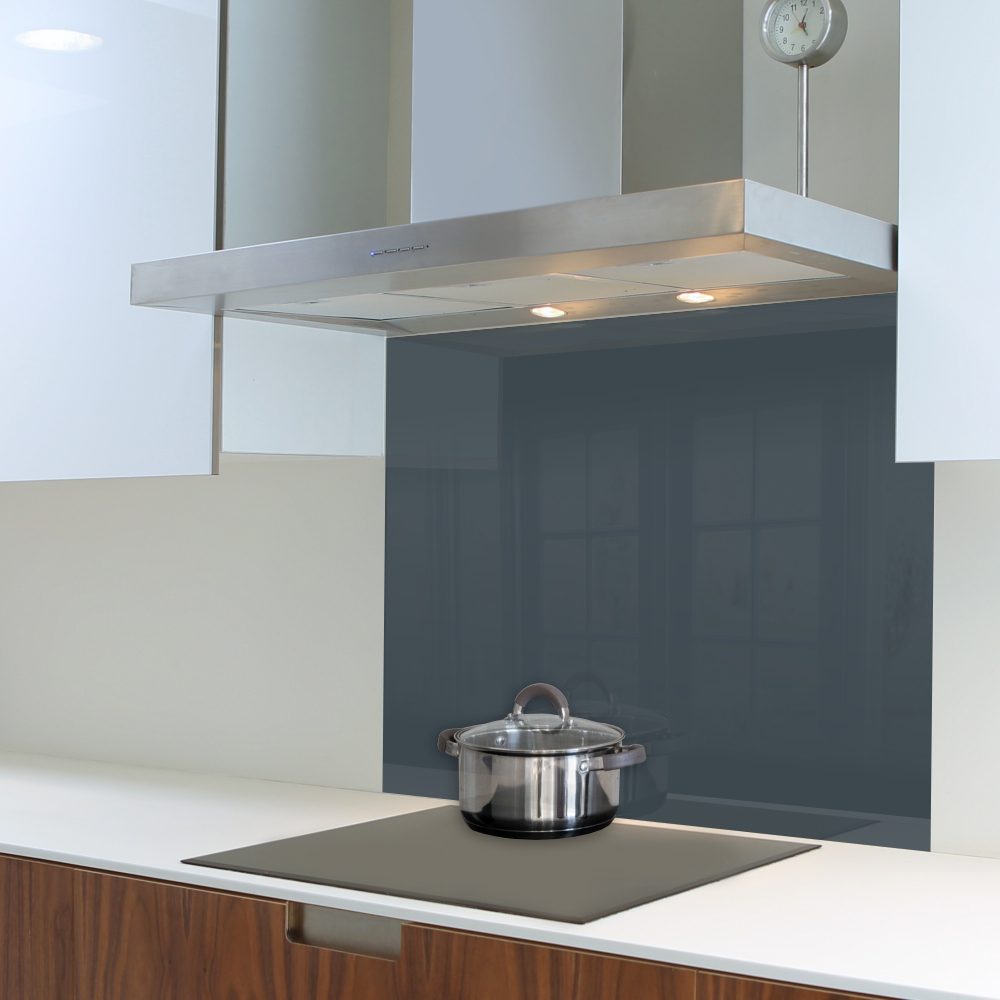Parrot Products Decorative Glass Wall Tile (898 X 700 X 6mm) Grey Blue