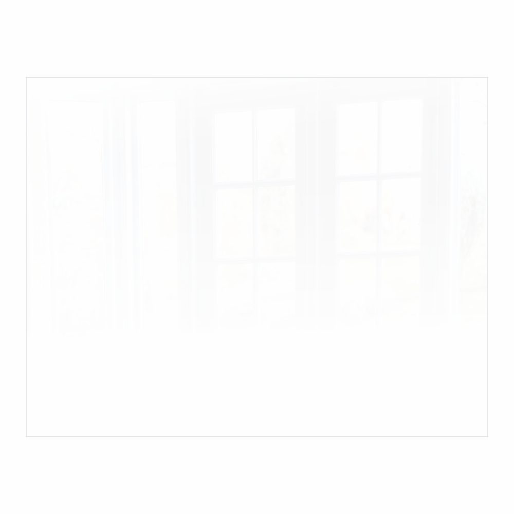 Parrot Products Decorative Glass Wall Tile (898 X 700 X 6mm) White RAL9010