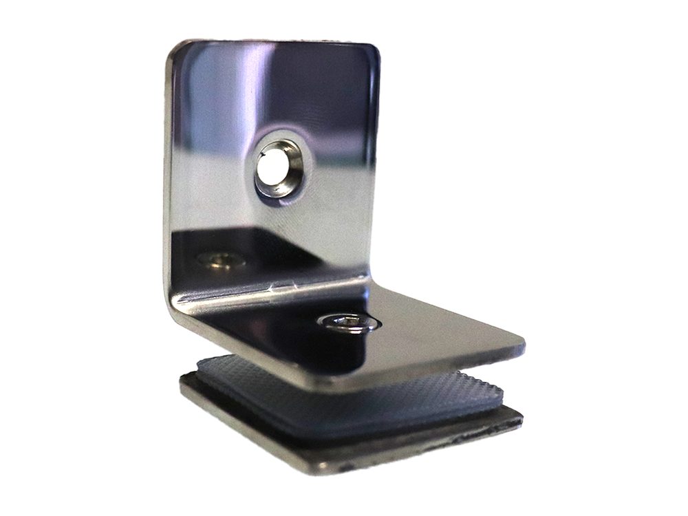 Parrot Products SHOWER PANEL GLASS CLAMP - (MIRROR FINISH)