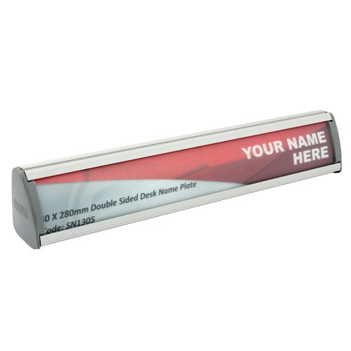 Parrot Products Double Sided Desk Name Plate Sign Frame (280*50mm)