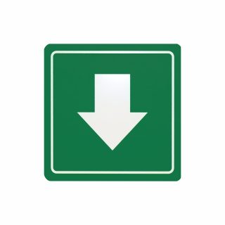 Parrot Products Green Arrow Symbolic Sign - Printed on White ACP (150 x 150mm)