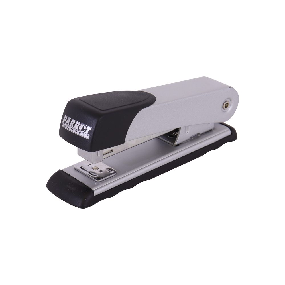 Parrot Products Desktop Steel Stapler Medium 105*(24/6 26/6) Silver 20 Pages