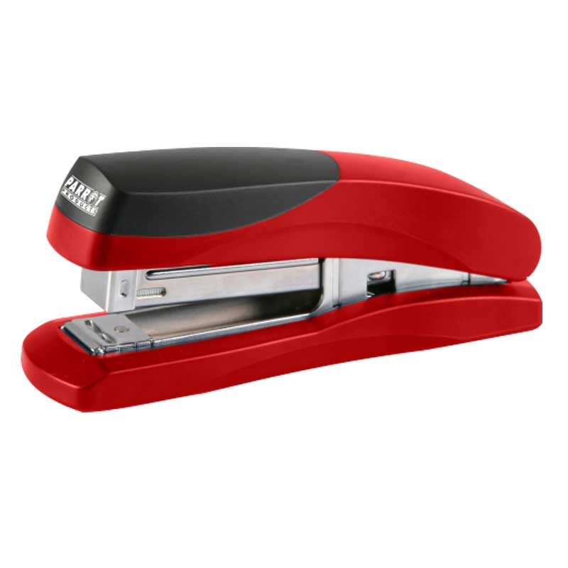 Parrot Products Plastic Medium Desktop Staplers 105*(24/6 26/6) - Red 20 Pages