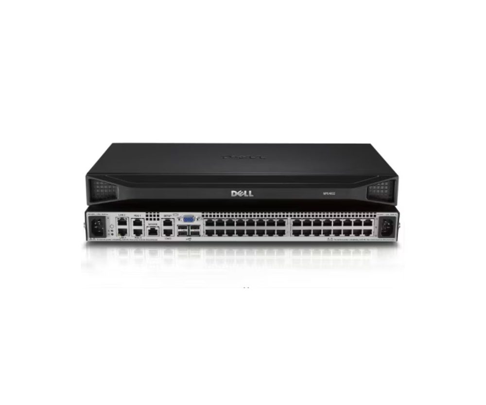 Dell E Dell DMPU4032-G01 32-port remote KVM switch with 4 remote users one local user dual power supply