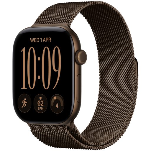 Apple Watch Series 12 GPS + Cellular 42mm Dark Bronze Aluminium Case with Dark Bronze Milanese Loop, Model A3582