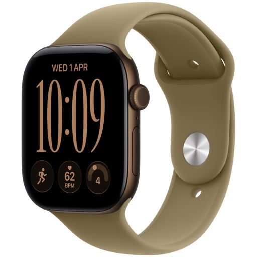 Apple Watch Series 12 GPS + Cellular 42mm Dark Bronze Aluminium Case with Olive Sport Band - M/L, Model A3582