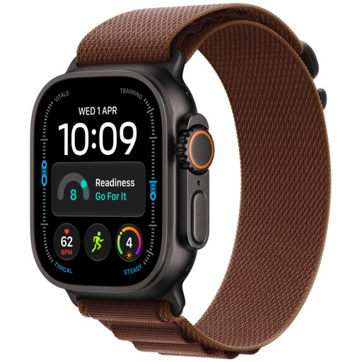Apple Watch Ultra 4 GPS + Cellular 49mm Black Titanium Case with Burgundy Alpine Loop - M, Model A3579