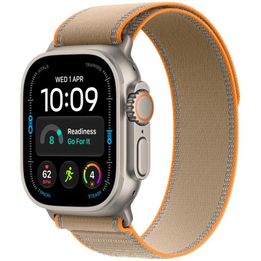 Apple Watch Ultra 4 GPS + Cellular 49mm Natural Titanium Case with Sand Trail Loop - M/L, Model A3579