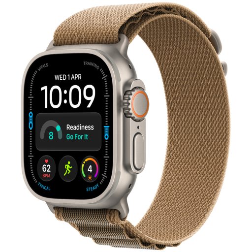 Apple Watch Ultra 4 GPS + Cellular 49mm Natural Titanium Case with Desert Alpine Loop - S, Model A3579