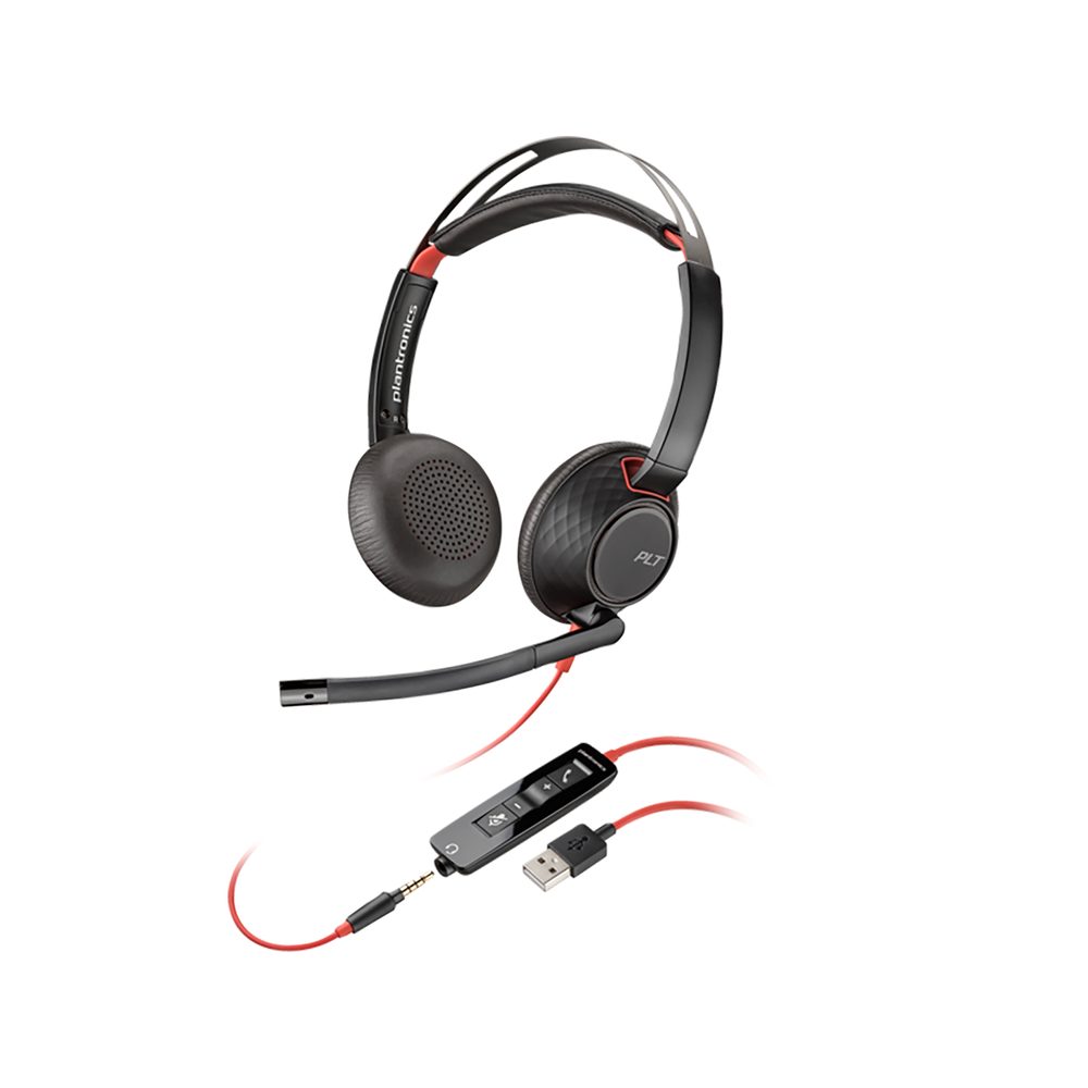 HP Poly Blackwire 3320 Stereo Microsoft Teams Certified USB-C Headset +USB-C/A Adapter