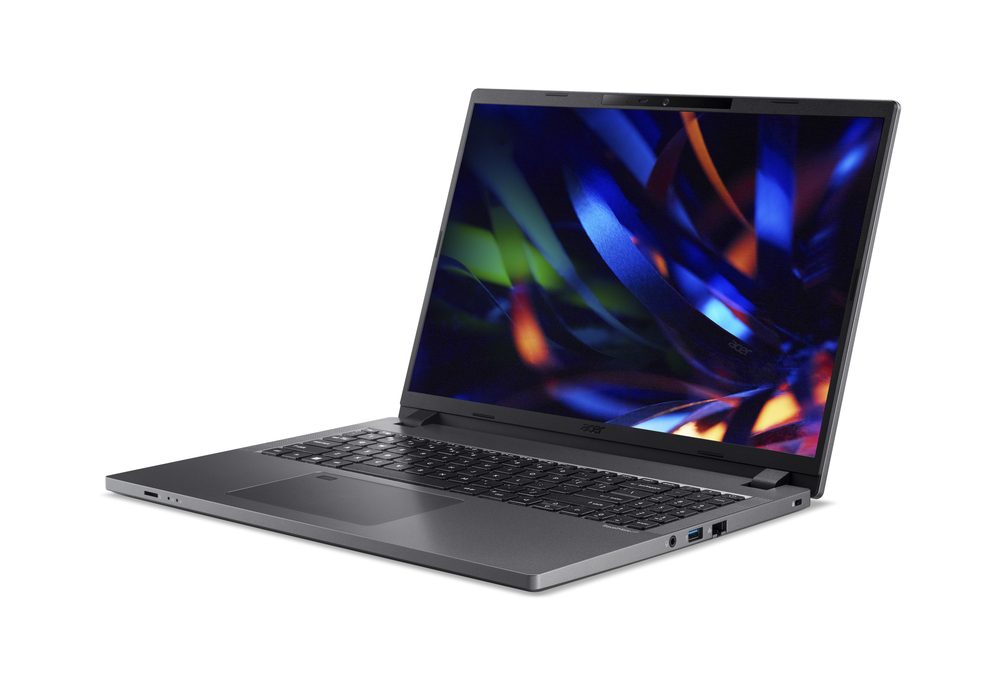 Acer TravelMate TMP216-51-G2-TCO-56AC 16"WUXGA SlimBezel IPS Intel Core 5 processor 120U 16 GB DDR5 Memory 512GB PCIe NVMe SSDMicro SD card reader WIFI6E+BT 2x2 AX+BT 6E FHD + IR Camera Backlit Keyboard Fingerprint Reader 53Wh Li-ion battery 65W TypeC adapter HDD upgrade kit Windows 11 Pro 3 Years On Site