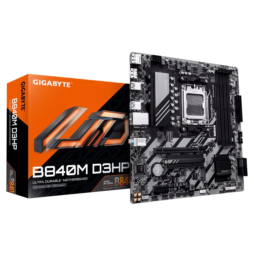 Gigabyte B840M D3HP - 4x DDR5, 2x M.2, AM5, mATX