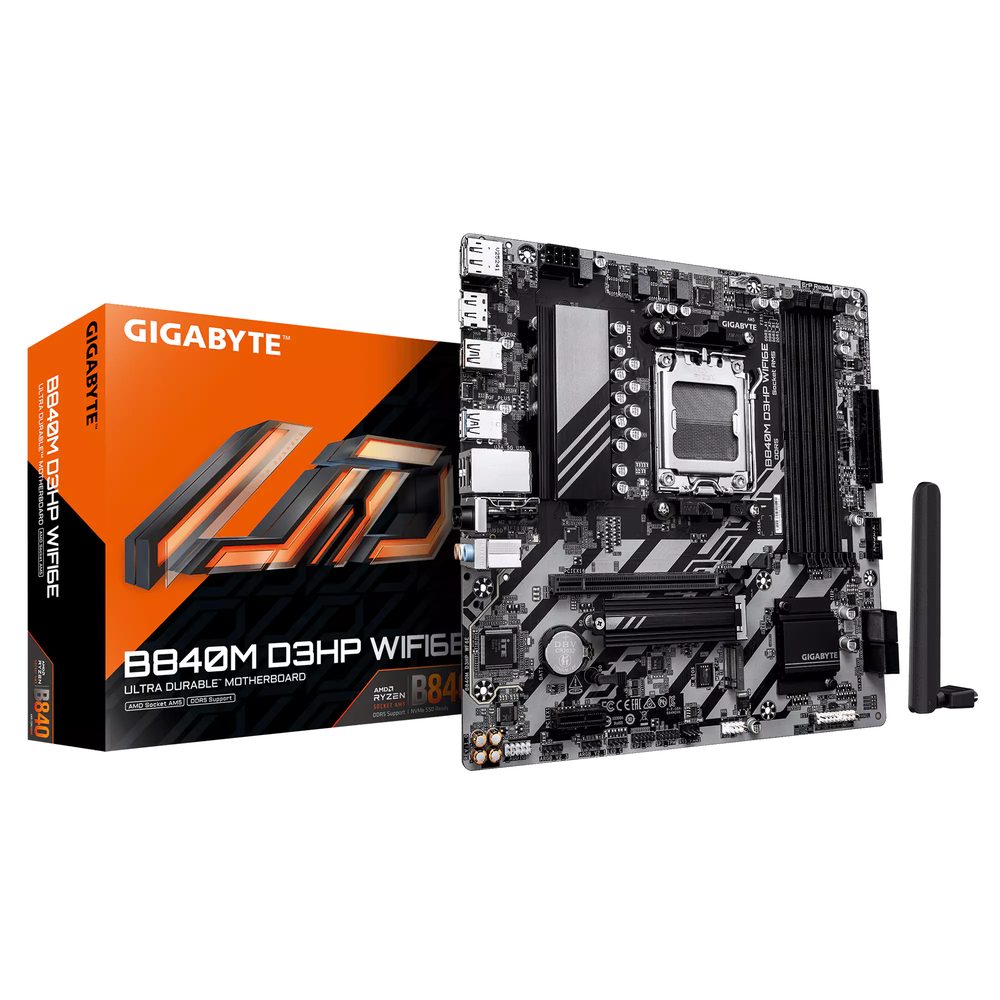 Gigabyte B840M D3HP WiFi - 4x DDR5, 2x M.2, AM5, mATX