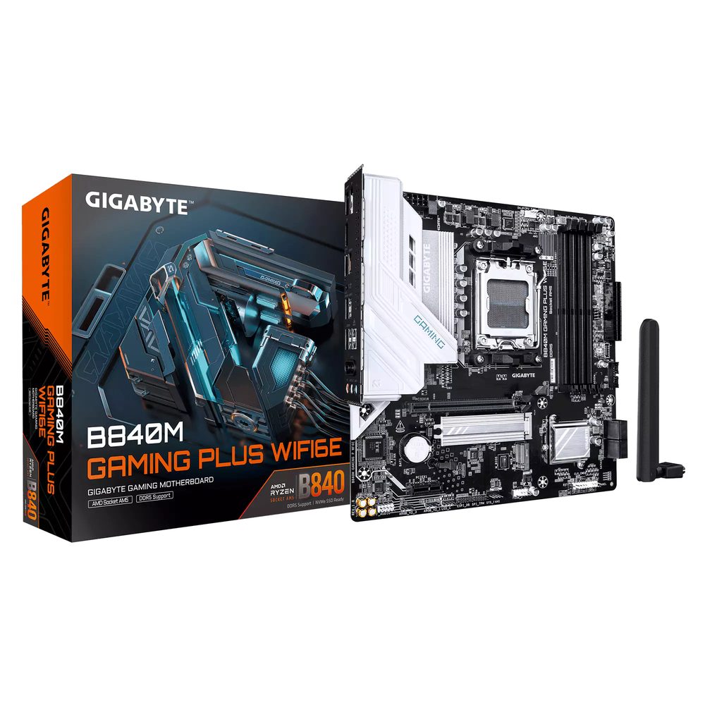 Gigabyte B840M Gaming Plus WiFi - 4x DDR5, 2x M.2, AM5, mATX