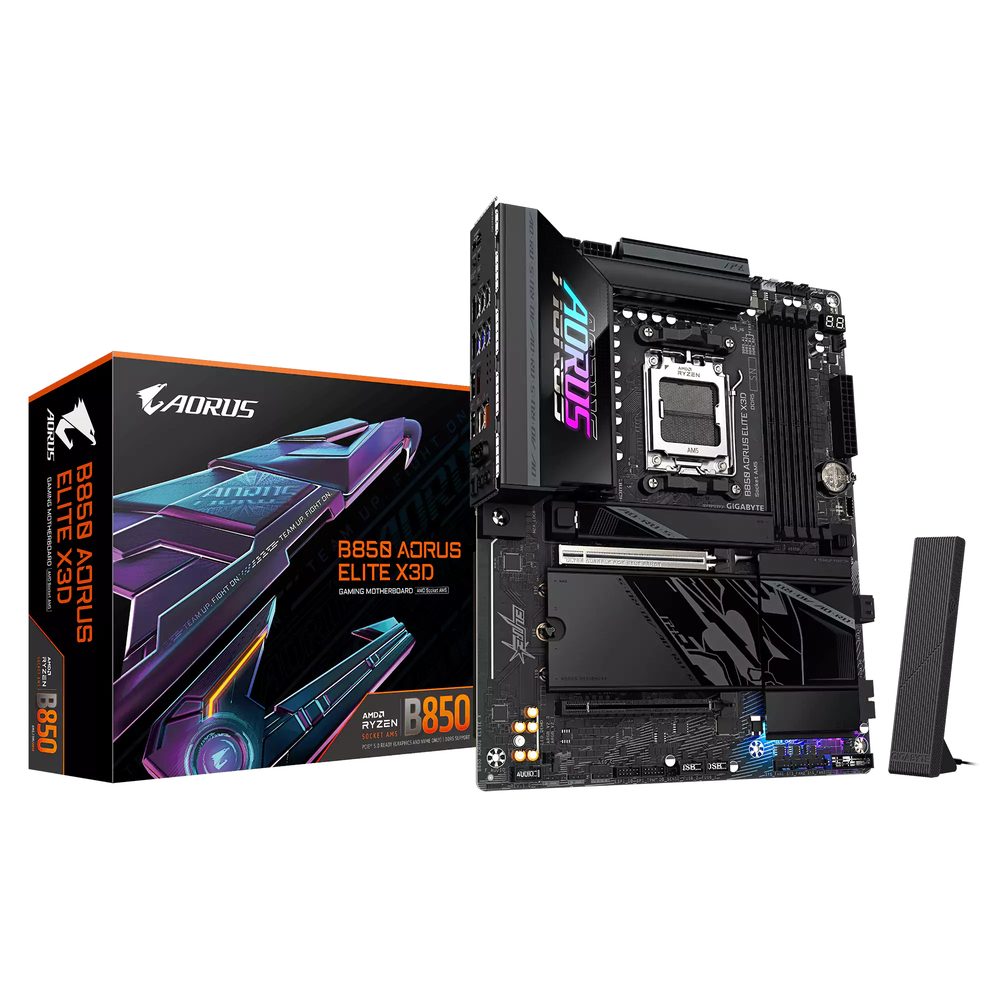 Gigabyte B850 Aorus Elite X3D WiFi - 4x DDR5, 4x M.2, AM5, ATX