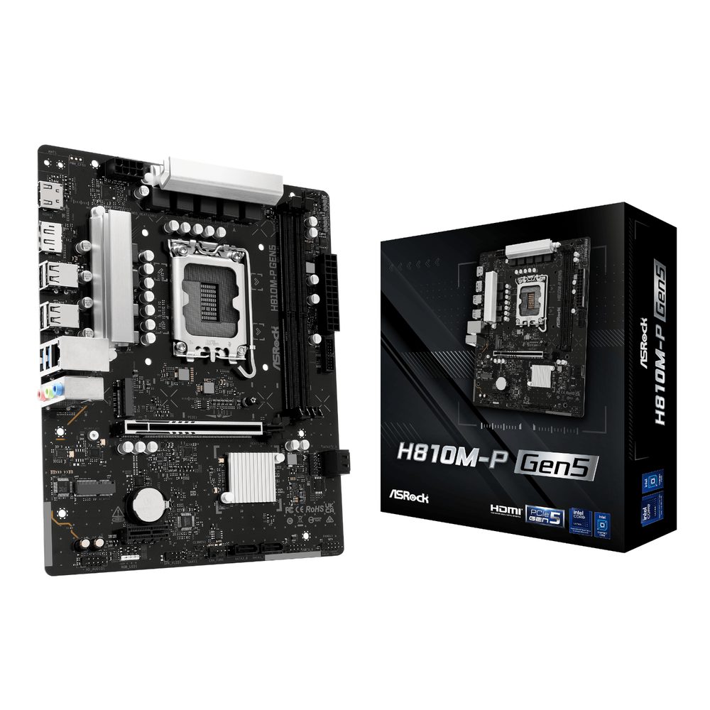 Unknown ASROCK H810M-P Gen 5 Intel LGA 1851 M-ATX Motherboard
